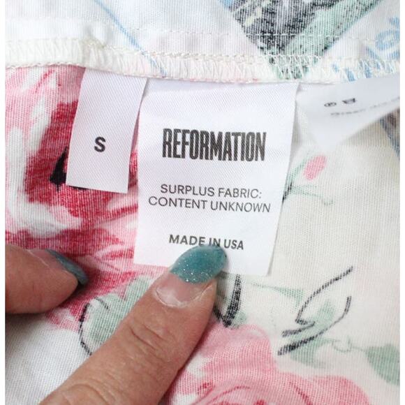 Reformation White Oahu Italy Postcard Travel Button Down Shirt Size Small - Picture 7 of 7